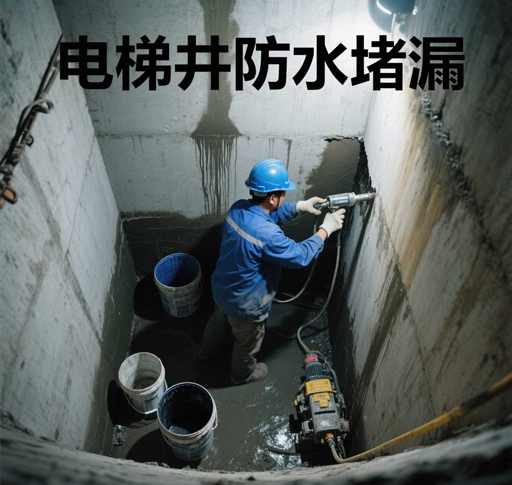 电梯井防水堵漏，鞍山专业电梯井漏水维修公司
